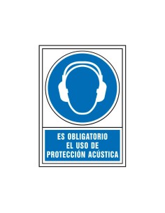 Pictograma syssa senal de obligacion es obligatorio el uso de proteccion acustica en pvc 245x345 mm
