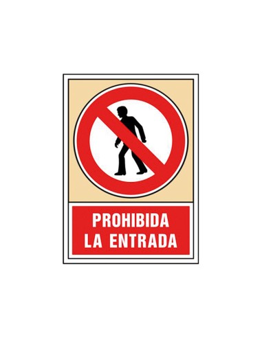 Pictograma syssa senal de prohibicion prohibida la entrada en pvc 245x345 mm