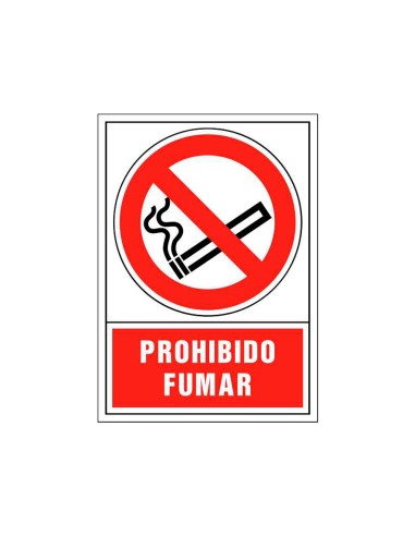 Pictograma syssa senal de prohibicion prohibido fumar en pvc 245x345 mm