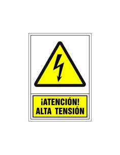 Pictograma syssa senal de advertencia atencion alta tension en pvc 245x345 mm