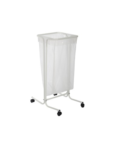 Soporte cep para bolsas de basura de 110 litros en plastico y acero con ruedas 400x450x853 mm