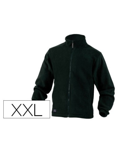 Chaqueta deltaplus polar con cremallera 2 bolsillos color negro talla xxl