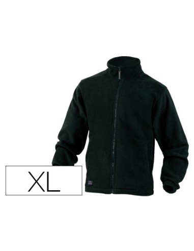 Chaqueta deltaplus polar con cremallera 2 bolsillos color negro talla xl