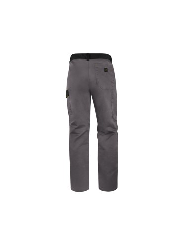 Pantalon de trabajo deltaplus cintura ajustable 5 bolsillos color gris verde talla xxl