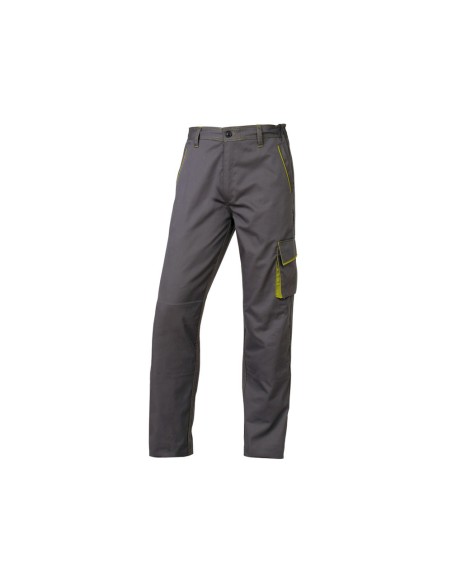Pantalon de trabajo deltaplus cintura ajustable 5 bolsillos color gris verde talla xl Pantalon de trabajo deltaplus cintura ajustable 5 bolsillos color gris verde talla xl