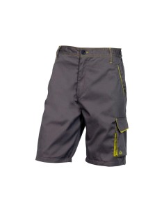 Pantalon de trabajo deltaplus bermuda cintura ajustable 5 bolsillos color gris verde talla l
