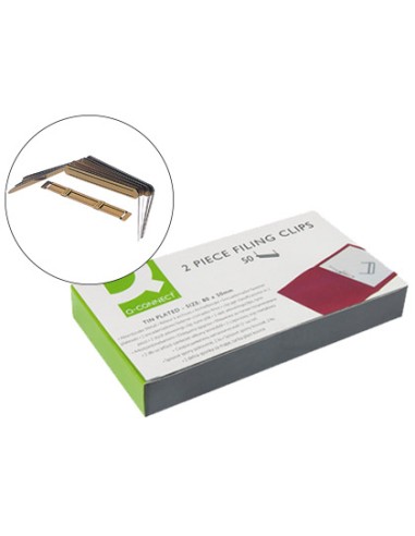 Encuadernador fastener q connect dorado caja de 50 unidades