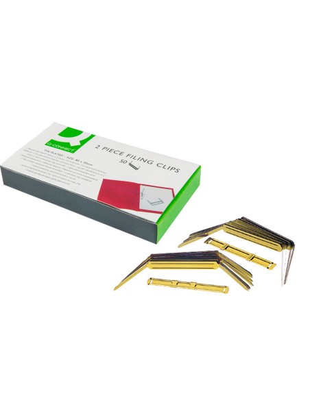 Encuadernador fastener q connect dorado caja de 50 unidades