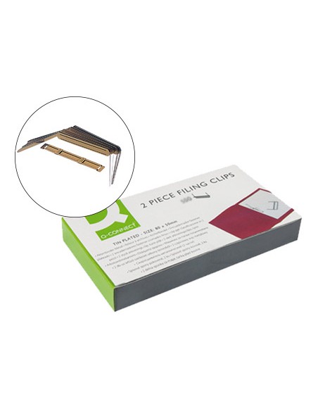 Encuadernador fastener q connect dorado caja de 100 unidades