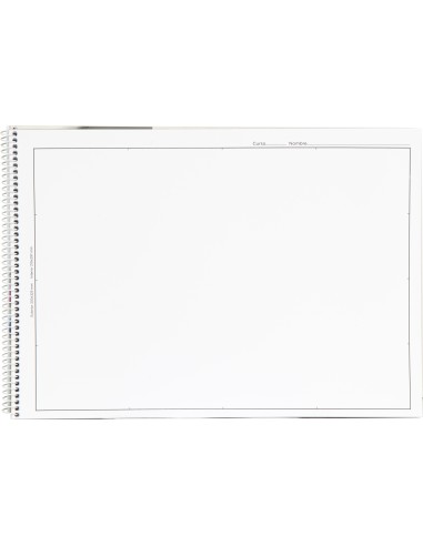 Bloc dibujo liderpapel lineal espiral 230x325mm 20 hojas 180 gr m2 con recuadro perforado