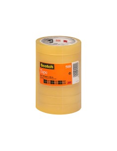 Cinta adhesiva scotch transparente 66 mt x 19 mm pack de 8 unidades