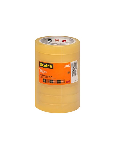 Cinta adhesiva scotch transparente 66 mt x 19 mm pack de 8 unidades