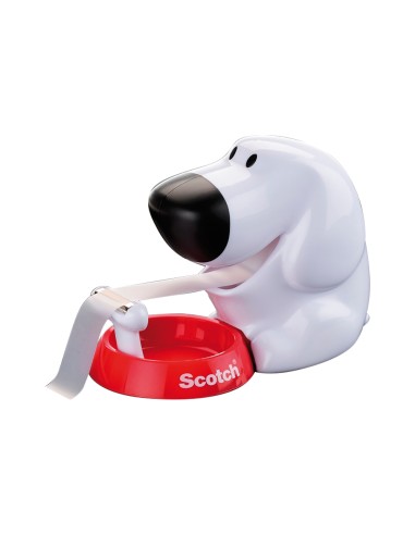 Portarrollo sobremesa scotch doggy c31 de 19mm x89 mt incluye rollo de cinta magic