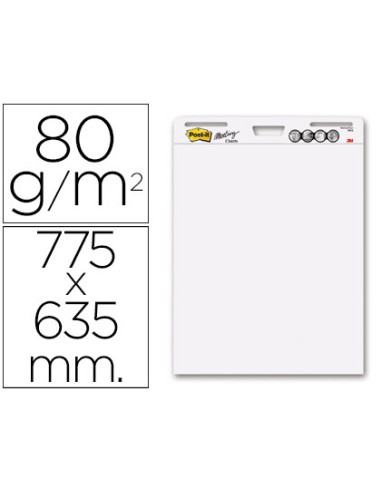 Bloc congreso post it liso 775x635 mm 30 hojas 80g m2 pack 21 gratis