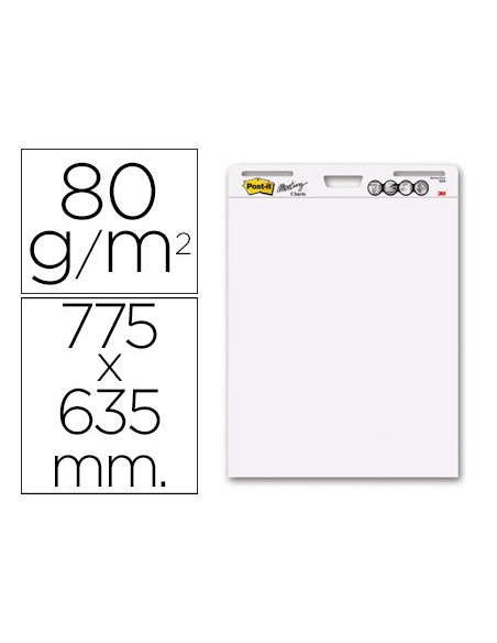 Bloc congreso post it liso 775x635 mm 30 hojas 80g m2 pack 21 gratis Bloc congreso post it liso 775x635 mm 30 hojas 80g m2 pack 21 gratis