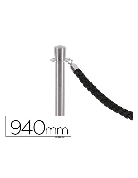 Poste separador cromado satinado altura 940 mm base 320 mm