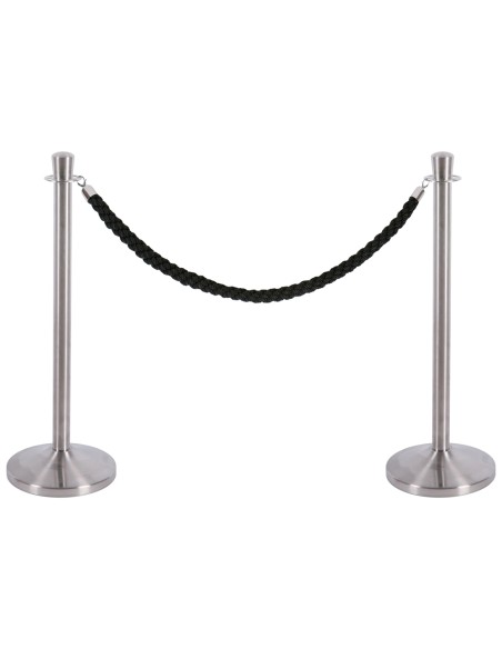 Poste separador cromado satinado altura 940 mm base 320 mm