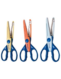 Tijera escolar liderpapel cortes en zig zag ondas pequenas y ondas grandes unidad