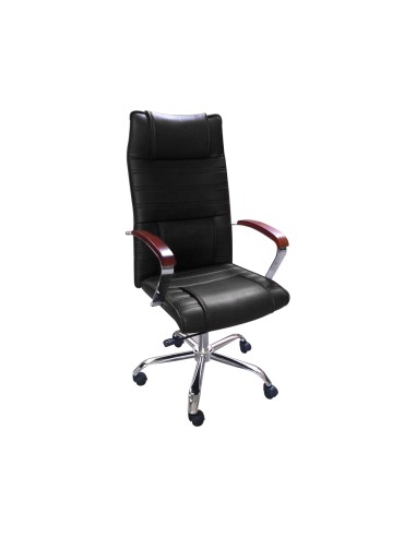 Silla de direccion q connect con respaldo alto regulable en altura alto 119060mm ancho 750mm y prof 520mm negra