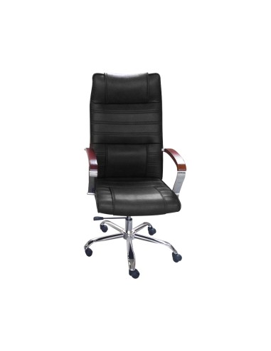 Silla de direccion q connect con respaldo alto regulable en altura alto 119060mm ancho 750mm y prof 520mm negra