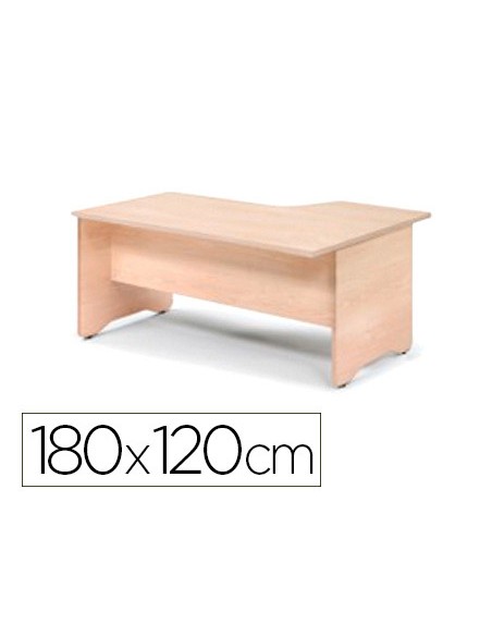 Mesa rocada serie work 180x120 cm izquierda acabado aa01 haya haya Mesa rocada serie work 180x120 cm izquierda acabado aa01 haya haya