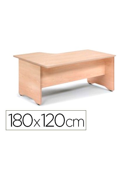 Mesa rocada serie work 180x120 cm derecha acabado aa01 haya haya Mesa rocada serie work 180x120 cm derecha acabado aa01 haya haya