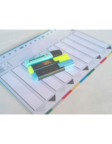 Separador esselte plastico juego de 10 separadores folio con 5 colores multitaladro