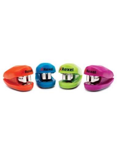 Grapadora rexel buddy caja grapas capacidad 10 hojas colores surtidos