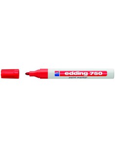 Rotulador edding punta fibra 750 rojo punta redonda 2 4 mm