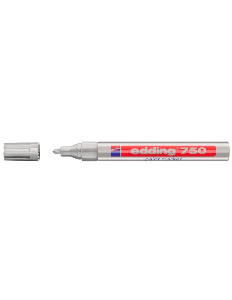 Rotulador edding punta fibra 750 plata punta redonda 2 4 mm