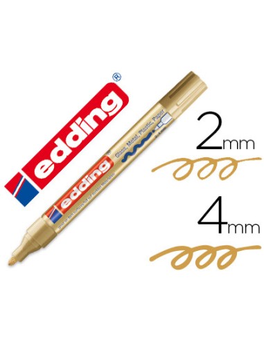 Rotulador edding punta fibra 750 oro punta redonda 2 4 mm