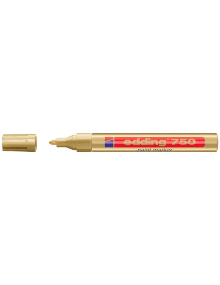 Rotulador edding punta fibra 750 oro punta redonda 2 4 mm