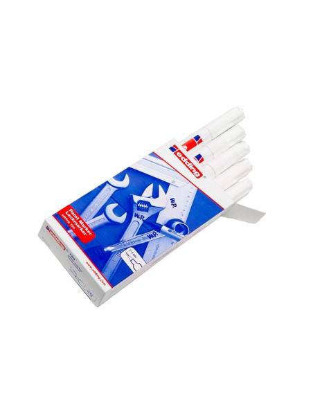 Rotulador edding punta fibra 750 blanco punta redonda 2 4 mm