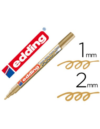 Rotulador edding punta fibra 751 oro punta redonda 1 2 mm