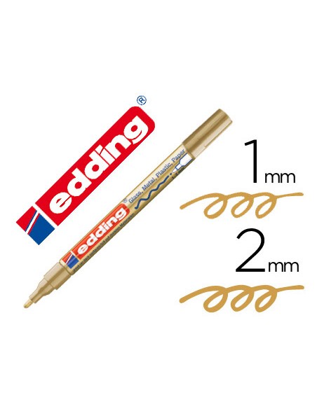 Rotulador edding punta fibra 751 oro punta redonda 1 2 mm