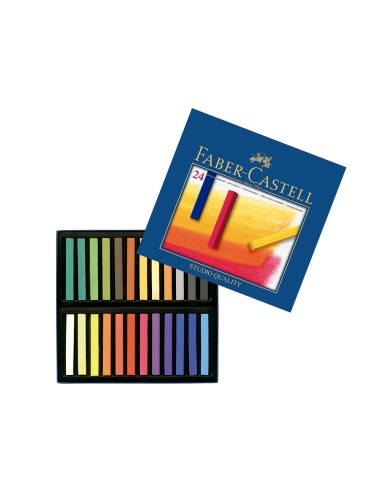 Tiza pastel faber castell estuche carton de 24 unidades colores surtidos