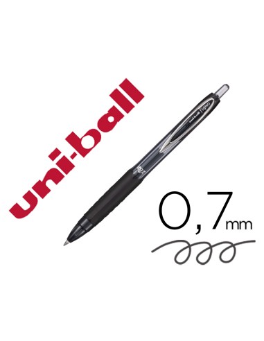 Boligrafo uni ball signo 207e retractil 07 mm color negro