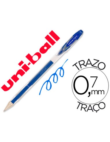 Boligrafo uni ball roller um 120 signo 07 mm tinta gel color azul