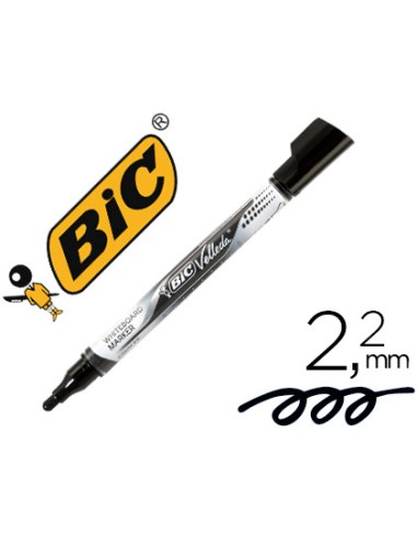 Rotulador bic velleda liquid pocket punta redonda 22 mm negro
