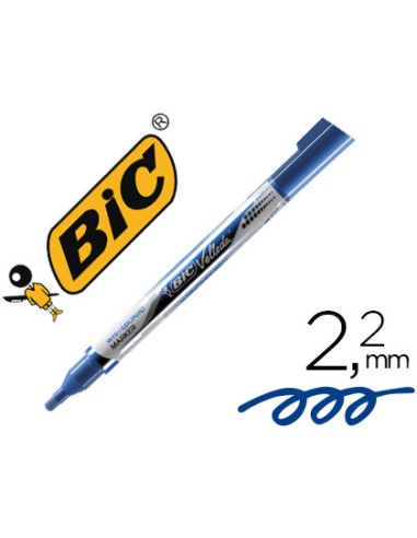 Rotulador bic velleda liquid pocket punta redonda 22 mm azul
