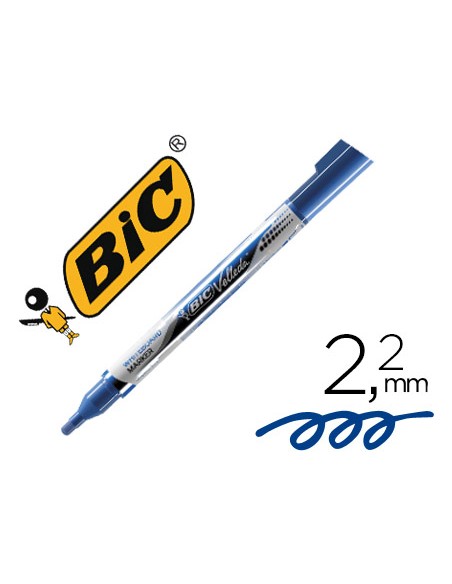 Rotulador bic velleda liquid pocket punta redonda 22 mm azul
