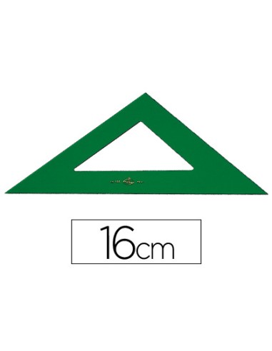 Escuadra faber castell 16 cm plastico verde