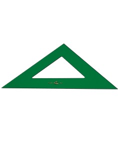 Escuadra faber castell 16 cm plastico verde