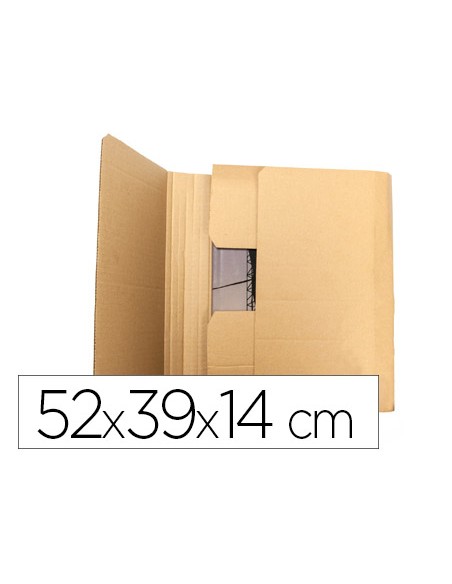 Caja para embalar q connect libro medidas 520x390x140 mm espesor carton 3 mm Caja para embalar q connect libro medidas 520x390x140 mm espesor carton 3 mm