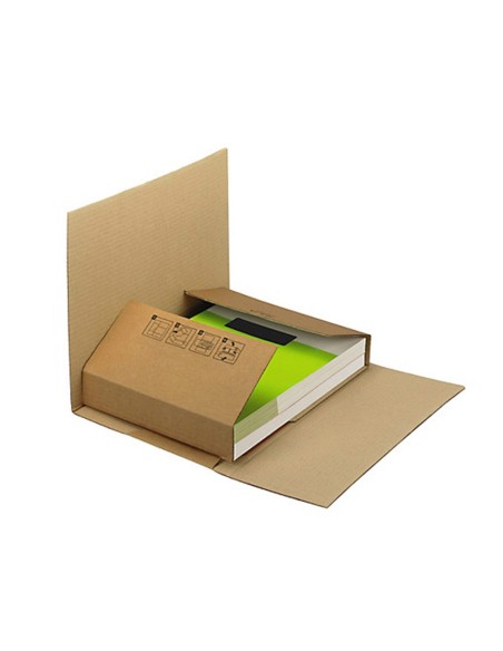 Caja para embalar q connect libro medidas 520x390x140 mm espesor carton 3 mm Caja para embalar q connect libro medidas 520x390x140 mm espesor carton 3 mm