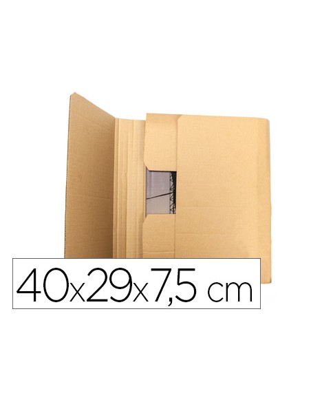 Caja para embalar q connect libro medidas 400x290x75 mm espesor carton 3 mm Caja para embalar q connect libro medidas 400x290x75 mm espesor carton 3 mm