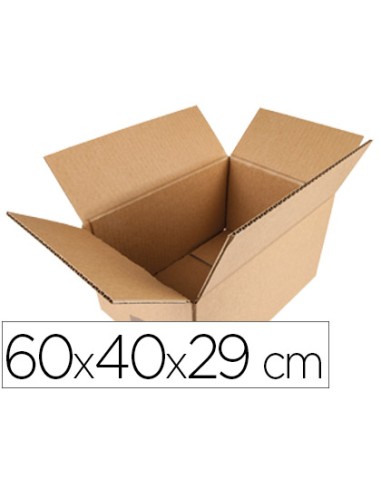 Caja para embalar q connect americana 600x400x290 mm espesor carton 5 mm