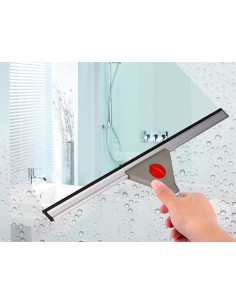 Limpiaventanas q connect industrial mango de acero y hoja limpiadora de plastico de 40 cm de ancho