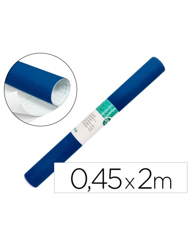Rollo adhesivo liderpapel unicolor azul brillo rollo de 045 x 2 mt
