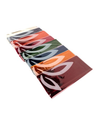 Papel celofan liderpapel 50x70 cm 22g m2 bolsa de 10 hojas colores surtidos